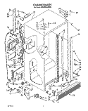 CABINET Diagram and Parts List for 6ED25DQXVW00  Whirlpool Refrigerator