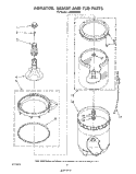 AGITATOR, BASKET AND TUB Diagram and Parts List for LA5500XSW0  Whirlpool Washer