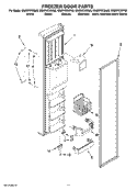 FREEZER DOOR PARTS Diagram and Parts List for GS6NVEXSY00  Whirlpool Refrigerator