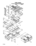SHELF Diagram and Parts List for 3ET18GKXWG02  Whirlpool Refrigerator