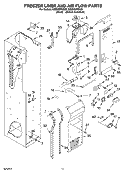 FREEZER LINER AND AIR FLOW PARTS Diagram and Parts List for KSSS42FMB02  KitchenAid Refrigerator