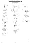WIRING HARNESS PARTS Diagram and Parts List for WTW5821SW0  Whirlpool Washer