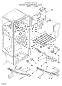 LINER PARTS Diagram and Parts List for YET17JKYJW00  Whirlpool Refrigerator