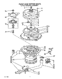 PUMP AND MOTOR Diagram and Parts List for KUDC220T3  KitchenAid Dishwasher