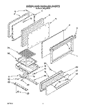 DOOR AND BROILER Diagram and Parts List for FGP320YL0  Roper Range