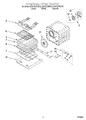 INTERNAL OVEN Diagram and Parts List for KEMC378HBL2  KitchenAid Microwave Oven Combo