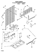UNIT PARTS Diagram and Parts List for CT14SKXRT00  Crosley Refrigerator