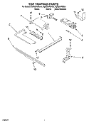 TOP VENTING PARTS Diagram and Parts List for KGRI801PBL01  KitchenAid Range