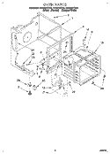OVEN Diagram and Parts List for RF302BXDW0  Whirlpool Range