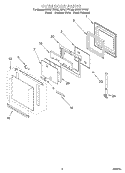 OVEN DOOR Diagram and Parts List for GBD277PDS6  Whirlpool Wall Oven