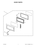 DOOR PARTS Diagram and Parts List for WMH75520AS0  Whirlpool Microwave