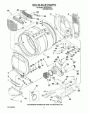 BULKHEAD PARTS Diagram and Parts List for WED9300VU1  Whirlpool Dryer