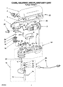 CASE, GEARING, PLANETARY UNIT AND ACCESSORY PARTS Diagram and Parts List for KV25G0X-4  KitchenAid Mixer