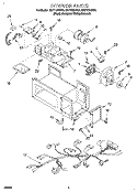INTERIOR Diagram and Parts List for MH7115XBZ0  Whirlpool Microwave