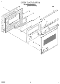 OVEN DOOR Diagram and Parts List for RS630PXBH1  Whirlpool Range