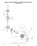 BRAKE, CLUTCH, GEARCASE, MOTOR AND PUMP Diagram and Parts List for LA5100XTF0  Whirlpool Washer
