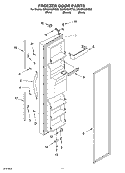 FREEZER DOOR Diagram and Parts List for GD5SHGXKB02  Whirlpool Refrigerator