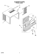 CABINET PARTS Diagram and Parts List for CA8WMR2  Crosley Air Conditioner