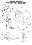 FREEZER LINER PARTS Diagram and Parts List for GB2SHDXTS01  Whirlpool Refrigerator