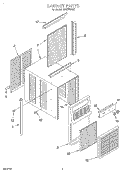 CABINET Diagram and Parts List for ACS072XG0  Whirlpool Air Conditioner