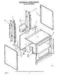 EXTERNAL OVEN Diagram and Parts List for SF0140SRW6  Whirlpool Range