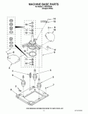 MACHINE BASE PARTS Diagram and Parts List for LTG5243DQA  Whirlpool Washer Dryer Combo