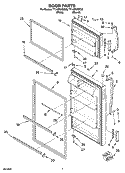 Part Location Diagram of 2316196T Whirlpool Freezer Door Includes (17 & 23
