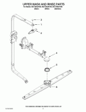 UPPER WASH AND RINSE PARTS Diagram and Parts List for WDT790SAYB0  Whirlpool Dishwasher