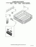 LOWER RACK PARTS Diagram and Parts List for KUDK30IVSS4  KitchenAid Dishwasher