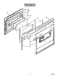 DOOR Diagram and Parts List for KEDH207YBL0  KitchenAid Range
