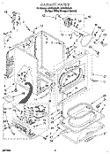 CABINET Diagram and Parts List for LGC7858AZ1  Whirlpool Dryer