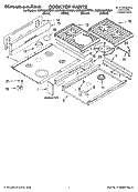COOKTOP PARTS Diagram and Parts List for KGRA806PSS01  KitchenAid Range