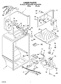 LINER Diagram and Parts List for RT18AKXKQ03  Roper Refrigerator