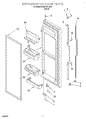 REFRIGERATOR DOOR Diagram and Parts List for 3XART731GB00  Whirlpool Refrigerator