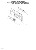 Part Location Diagram of 8300454 Whirlpool Control Panel with Touchpad - Black