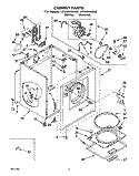 SECTION Diagram and Parts List for LEV5644AW0  Whirlpool Dryer