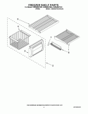 FREEZER SHELF PARTS Diagram and Parts List for KSSS48QTW03  KitchenAid Refrigerator