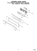CONTROL PANEL PARTS Diagram and Parts List for RBD305PRQ00  Whirlpool Wall Oven