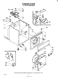 CABINET Diagram and Parts List for LG5531XKW0  Whirlpool Dryer