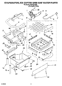 EVAPORATOR ICE CUTTER GRID AND WATER PARTS Diagram and Parts List for KUIS185JSS3  KitchenAid Ice Maker