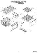 FREEZER SHELF PARTS Diagram and Parts List for KSSS42FMX03  KitchenAid Refrigerator