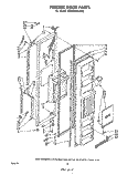 FREEZER DOOR Diagram and Parts List for ED25SMXLWR2  Whirlpool Refrigerator