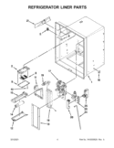 REFRIGERATOR LINER PARTS Diagram and Parts List for GI6FDRXXY010  Whirlpool Refrigerator
