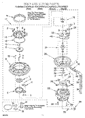 PUMP AND MOTOR Diagram and Parts List for KUDG25SHBL1  KitchenAid Dishwasher