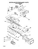 MOTOR AND ICE CONTAINER Diagram and Parts List for SS22AEXHW00  Whirlpool Refrigerator