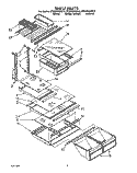 SHELF Diagram and Parts List for ET20PKXZN10  Whirlpool Refrigerator