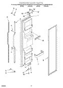 FREEZER DOOR Diagram and Parts List for KSRS25QGBL04  KitchenAid Refrigerator