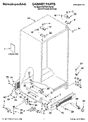 CABINET PARTS Diagram and Parts List for KSRW25CTMK00  KitchenAid Refrigerator