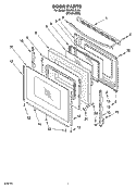 DOOR PARTS Diagram and Parts List for GS475LELS0  Whirlpool Range