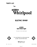 SECTION Diagram and Parts List for GLE7900XKW0  Whirlpool Dryer